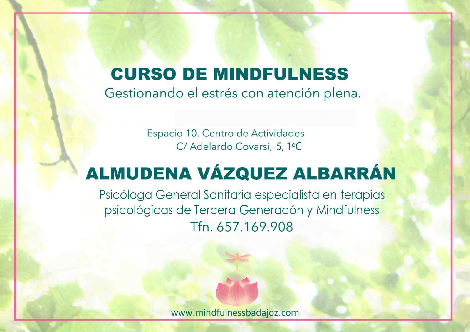 Mindfulness Badajoz. Cursos de Mindfulness y Meditación